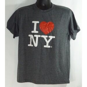 I Love New York T Shirt Gray M